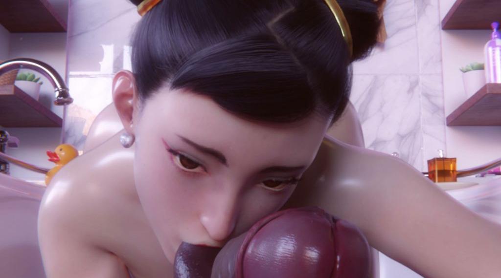 [Pantsushi] Bathtime with Chun-Li ALT Black – Full version 4K Unwatermarked
