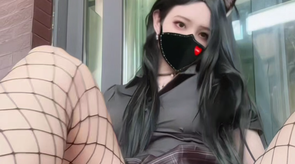 【伪娘】推特SGCZJ1三个橙子酱黑JK网袜自慰