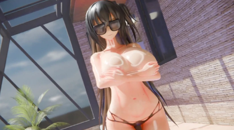 [古い] 水着が流されてしまいましたわ♡