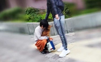 FC2-3129172 【個人】黒髪ショートの犬好き新妻。愛犬の散歩中に捕まえ新婚宅まで押し入りペットも気にせず